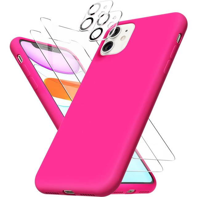 oakxco for iPhone 11 Phone Case Liquid Silicone  Fluorescent Bright Solid Color  Cute Thin Slim Soft Rubber TPU Plain Smooth Gel Matte Protective Cove