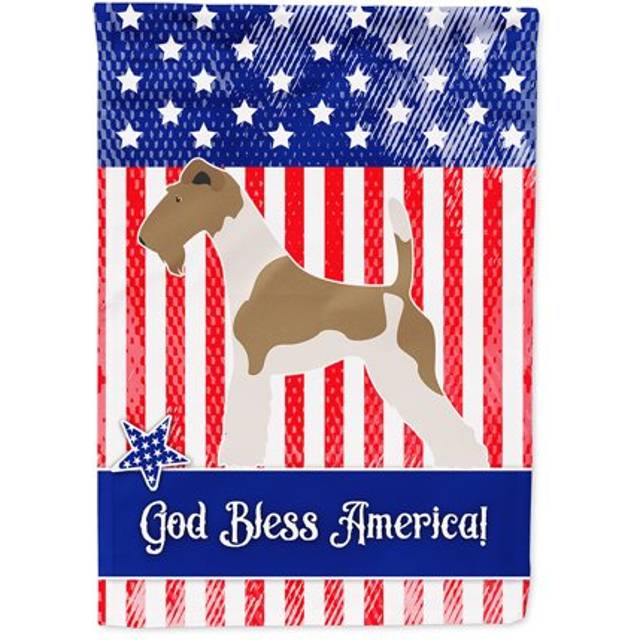 Caroline's Treasures BB8365GF Wire Fox Terrier American Garden Flag  Size  Multicolor
