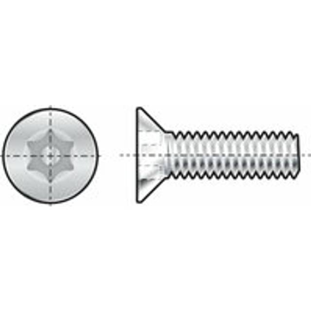 Qualfast M6X20 A2 St/St Tamper Torx Countersunk M/C Screw- you get 10