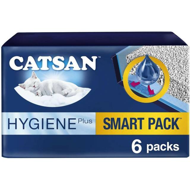 6 Catsan Hygiene Smart Pack Inlays Cat Litter Dust Free Litter Tray Liners