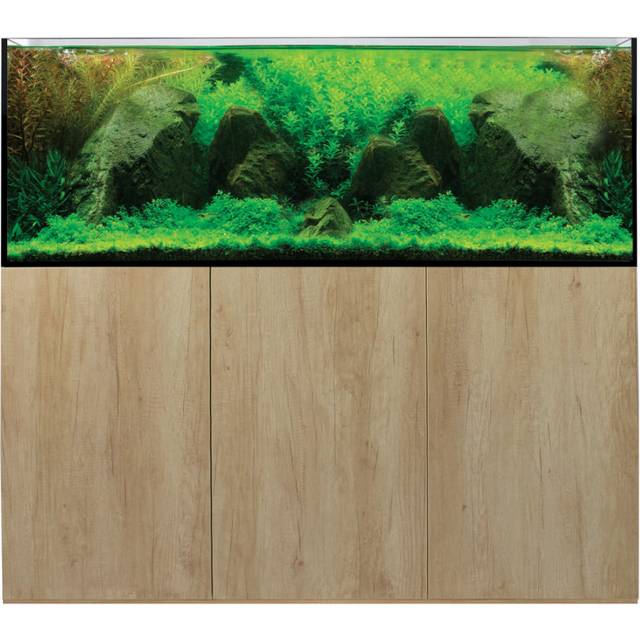 Aqua One Aquarium Fish Tanks Freshwater AquaSys 150cm 395L 6 Colours - Grey Nebraska Oak - Without Filter / Heater