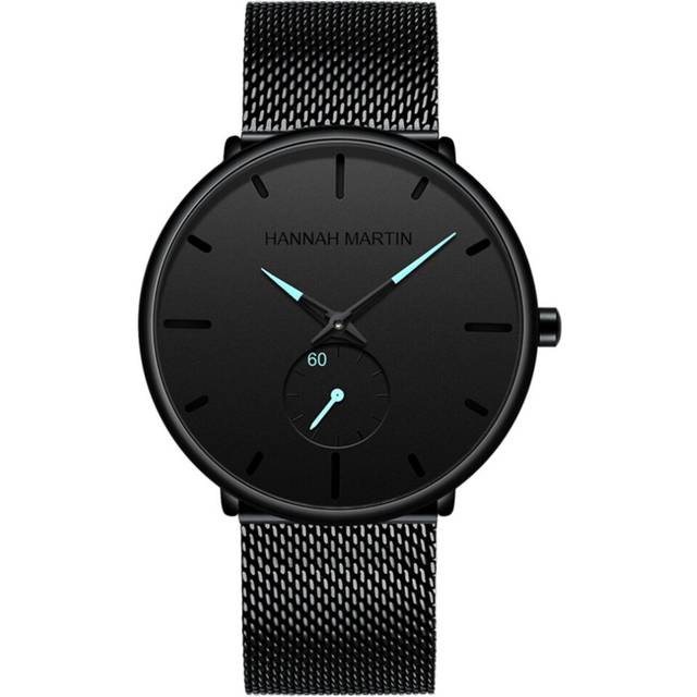 Simple Design Waterproof Stainless Steel Mesh Small Dial Men Watches - Silver