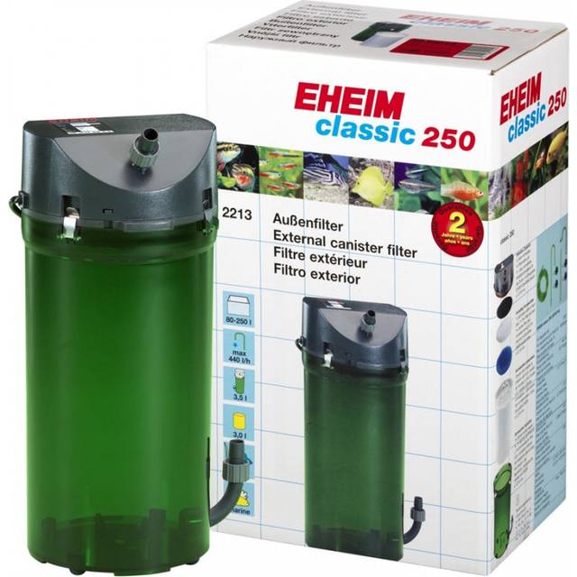 EHEIM CLASSIC 250 PLUS EXTERNAL POWER FILTER 2213 + MEDIA FISH TANK AQUARIUM