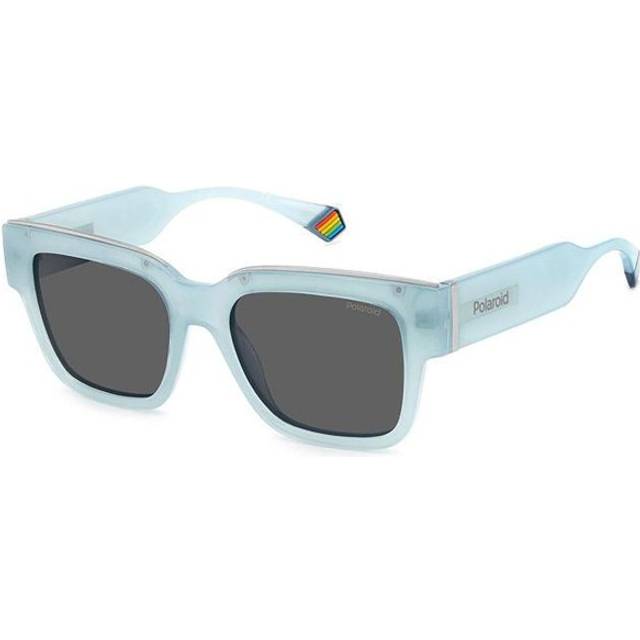 Polaroid Polarized Grey Square Unisex Sunglasses PLD 6198/S/X 0MVU/M9 52 (Dimension: 6.0000x5.0000x4.0000 inches)