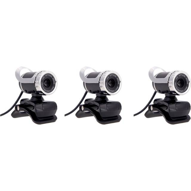 3X USB 2.0 12 Megapixel HD Camera Web Cam with MIC Clip-on for Desktop Skype Computer PC Laptop