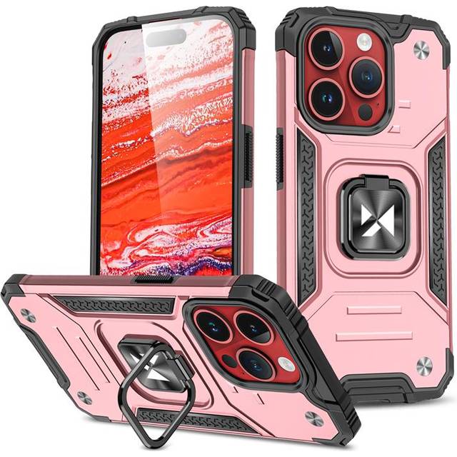 Wozinsky iPhone 15 Pro Mobilskal RinghÃ¥llare - RÃ¶d