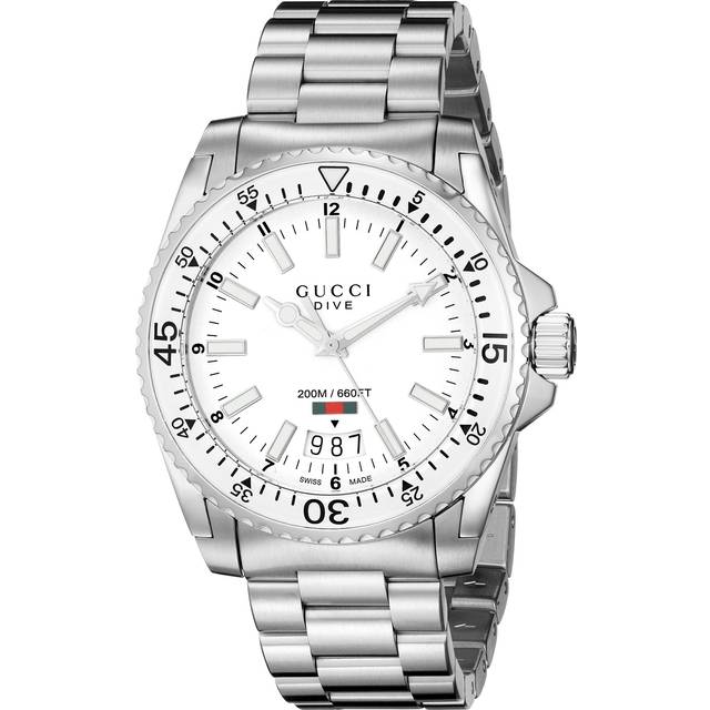 Gucci Dive Men's Watch White Dial YA136302