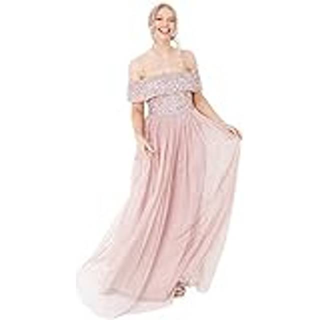 Bardot Embellished Maxi Dress - Light Pink - 12