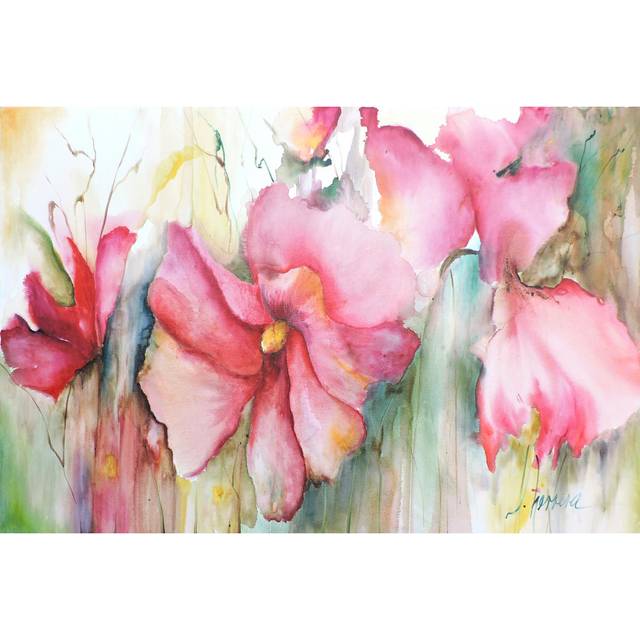 Horizontal Flores III by Leticia Herrera - Wrapped Canvas Art Prints (51cm H x 76cm W x 3.8cm D)