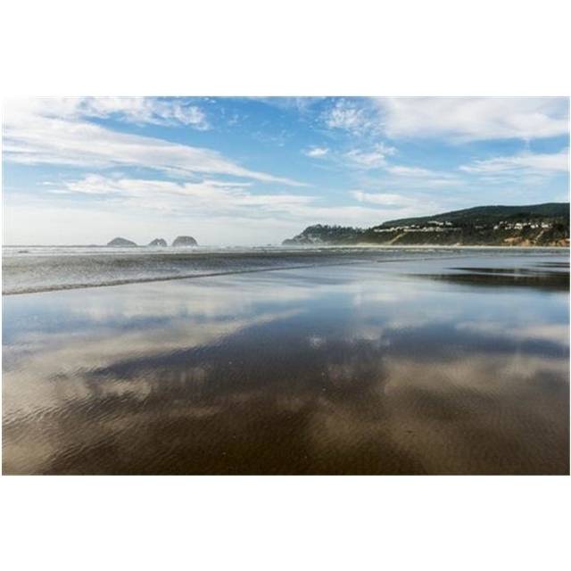 The Beach Reflects Near Netarts Bay On The Oregon Coast - Netarts Oregon United States of America Poster Print by Robert L.Potts, 36 x 24 - Large