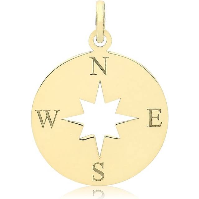 9ct Yellow Gold Compass Pendant PN1335
