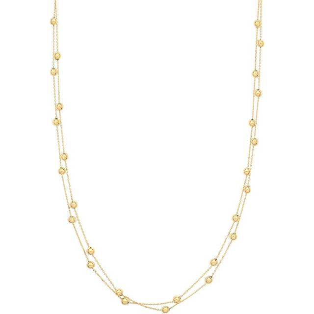 9ct Yellow Gold Strand Beaded Necklet