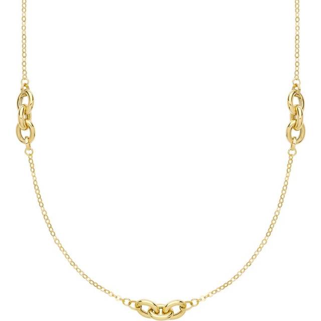 9ct Yellow Gold Triple Interlocking Circle Necklet NK372