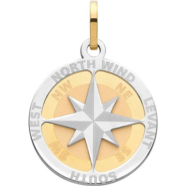 9ct Yellow Gold Compass Rose Medium Pendant PN1195