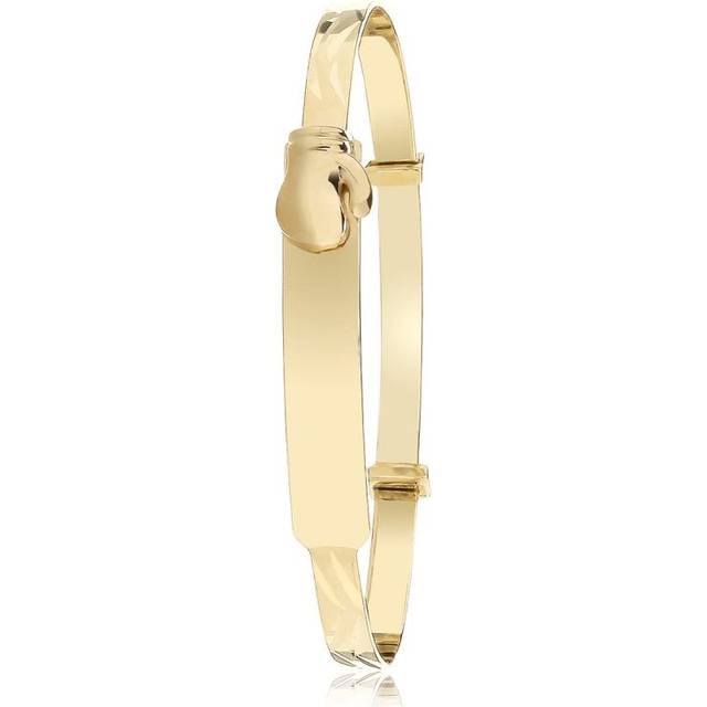 9ct Yellow Gold Boxing Glove Baby Bangle - Lightweight & Stylish Design