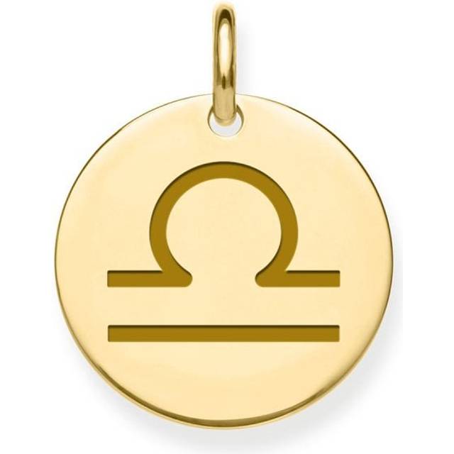 9ct Yellow Gold Libra Zodiac Pendant PN1297