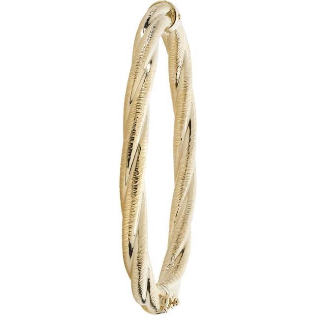 9ct Yellow Gold Ladies Hinged Bangle with Full Warranty