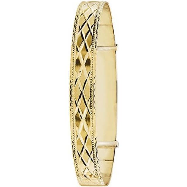 9ct Yellow Gold Ladies Double-Cut 8.5mm Bangle BN142/2