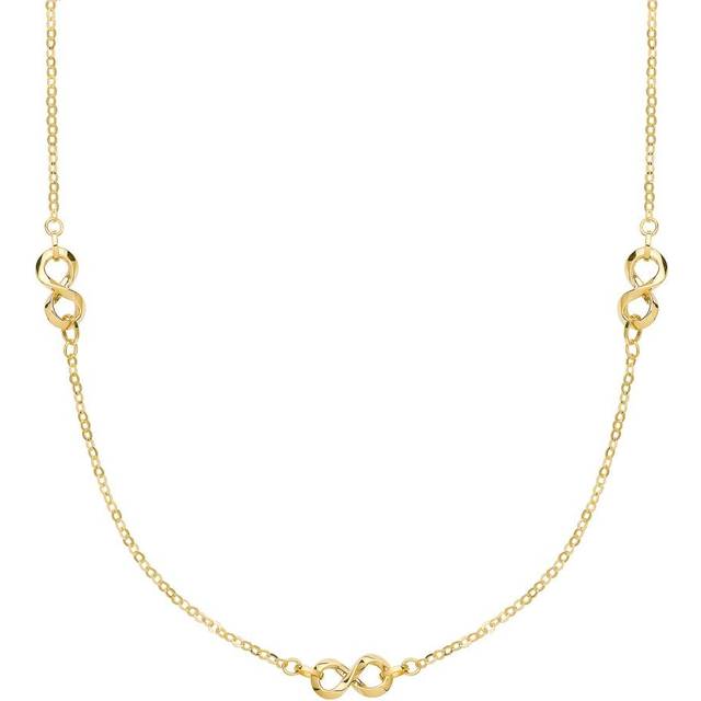 9ct Yellow Gold Infinity Necklet NK403