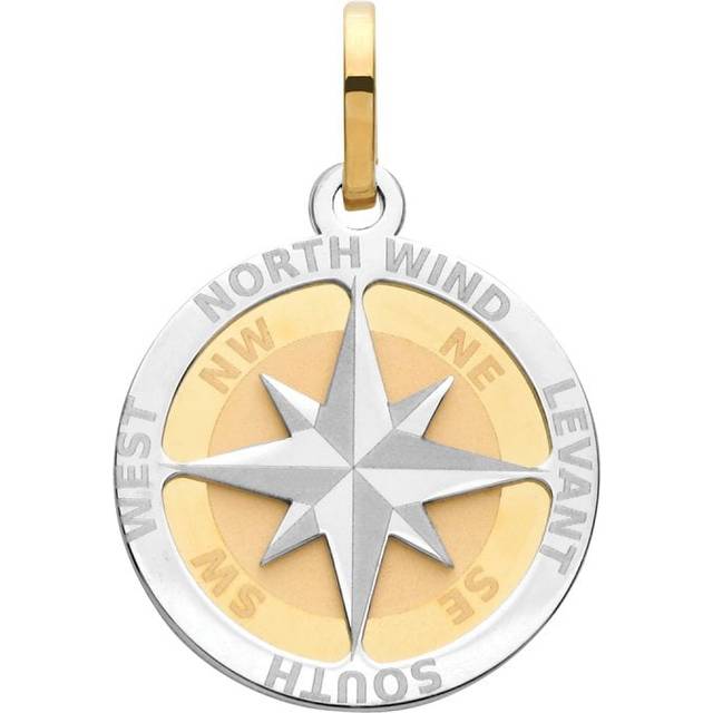 9ct Yellow Gold Compass Rose Small Pendant PN1194