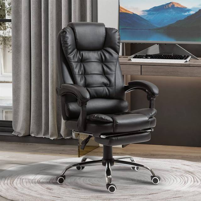 Georgia-Mae Executive Chair - Black (117cm H X 64.5cm W X 69cm D)