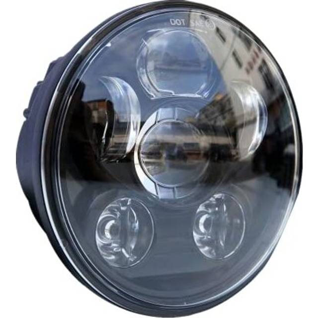 534 575 Round LED Projection Daymaker Headlight for Harley Davidson Kickfaire Motorcycle Projector Lights 45W 9 LED Bulb Headlamp Aluminum Lamp