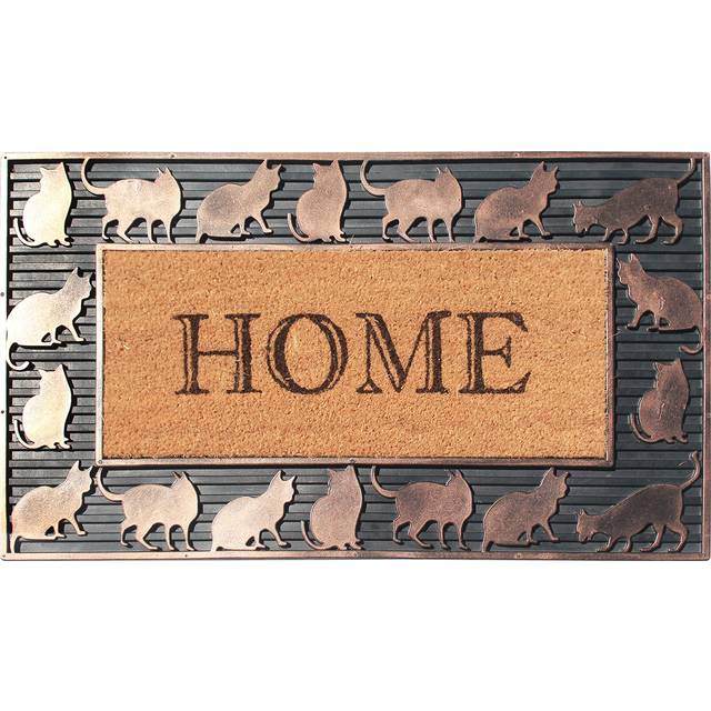 A1HC Natural Coir and Rubber Large Door Mat  18x30  Thick Durable Doormats for Door Entrance  Heavy Duty  Thin Profile Door Mat