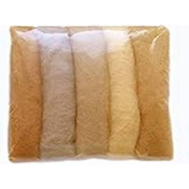 SIA 100% Ull mångfärgad för Torr och Våt tovning - Sand färg nyanser Mix. Minst 5 olika färger, totalt 50 g