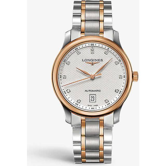 Longines Mens White L26285977 Master Collection 18ct Rose Gold-plated Stainless Steel and 0.055ct Round-cut Diamond Automatic Watch 38.5mm - WHITE