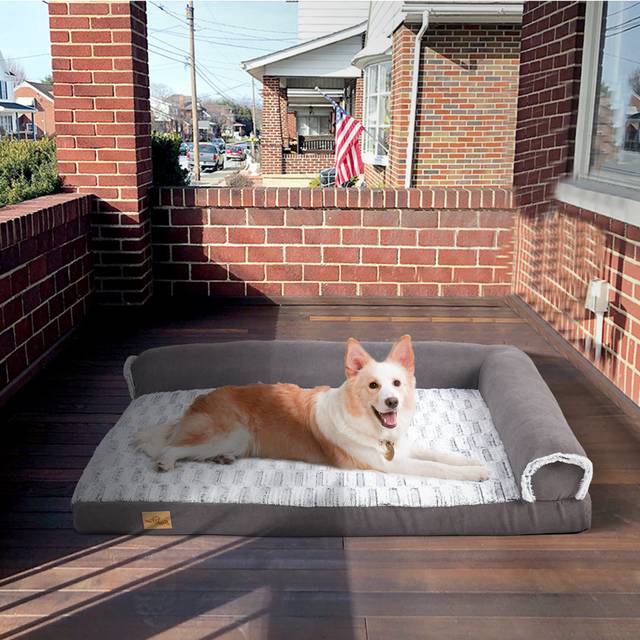 Memory Foam Orthopaedic Dog Sofa in Grey (Extra Large (71 - 90 lbs))