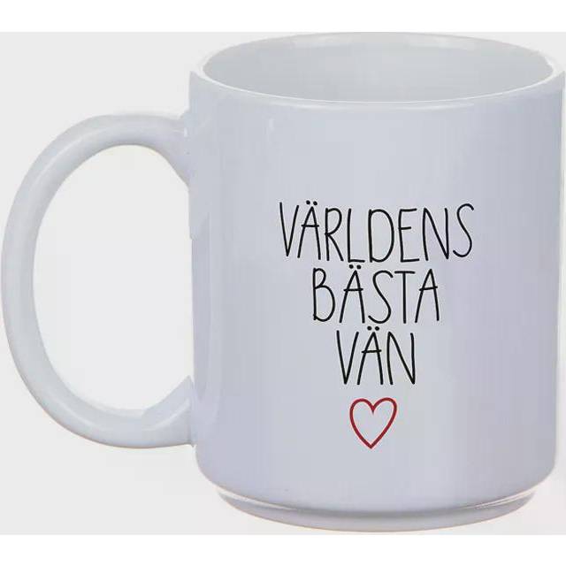 Mugg med Text Världens Bästa Vän