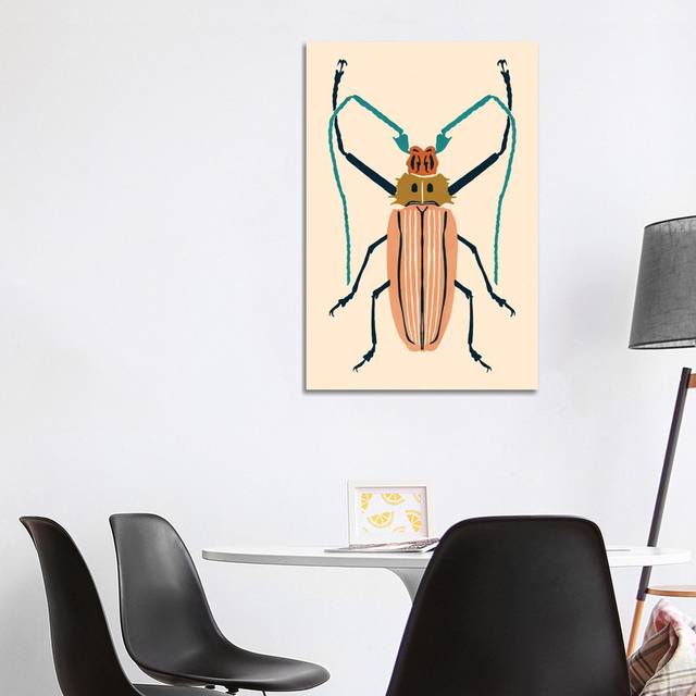 Beetle Bug IV by Victoria Barnes - Wrapped Canvas Graphic Art (101.6 cm H x 66.04 cm W x 1.91 cm D)