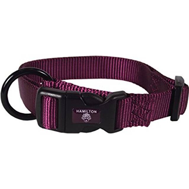 "Hamilton Adjustable Nylon Dog Collar  Wine  5/8"""""""" x 12-18"""""""""
