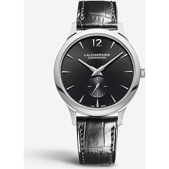 Chopard Mens White Gold 161948-1001 L.u.c Xps 18ct White-gold and Alligator-embossed Leather Chronometer Watch 40mm - WHITE GOLD