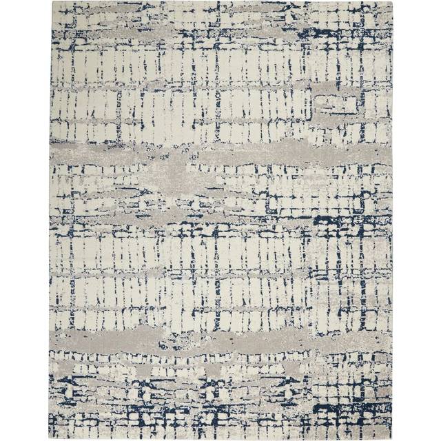 Twilight Tufted Blue/White Rug (Rectangle 236 x 297cm)