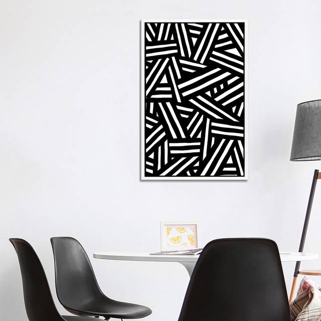 Geometric Mountains IV - Art Prints on Canvas - White Framed (101.6cm H x 66.04cm W x 3.81cm D)