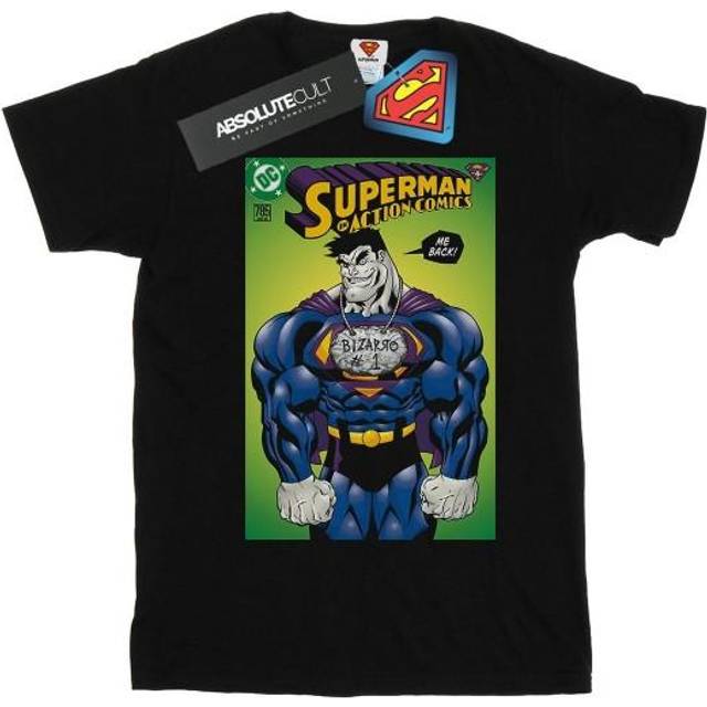 DC Comics Womens/Ladies Superman Bizarro Action Comics 785 Cover Cotton Boyfriend T-Shirt XXL svart