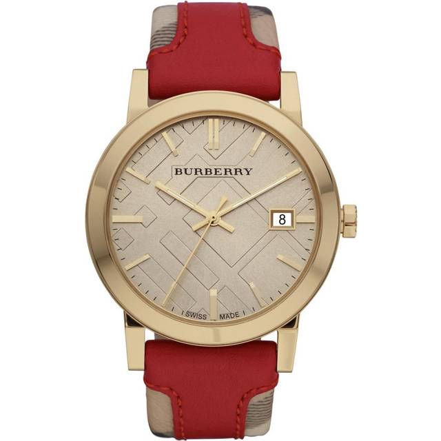 Burberry BU9017 Ladies Watch The City Check Gold Case