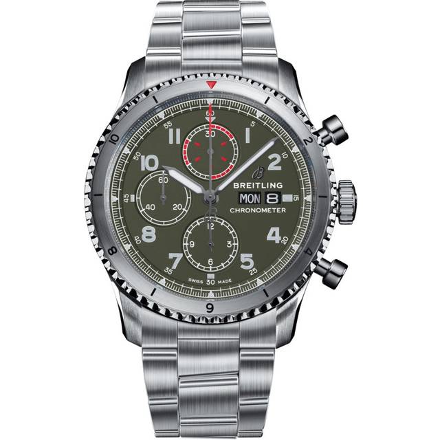 Breitling Watch Aviator 8 Chronograph 43 Curtiss P-40 Warhawk Professional III - Green