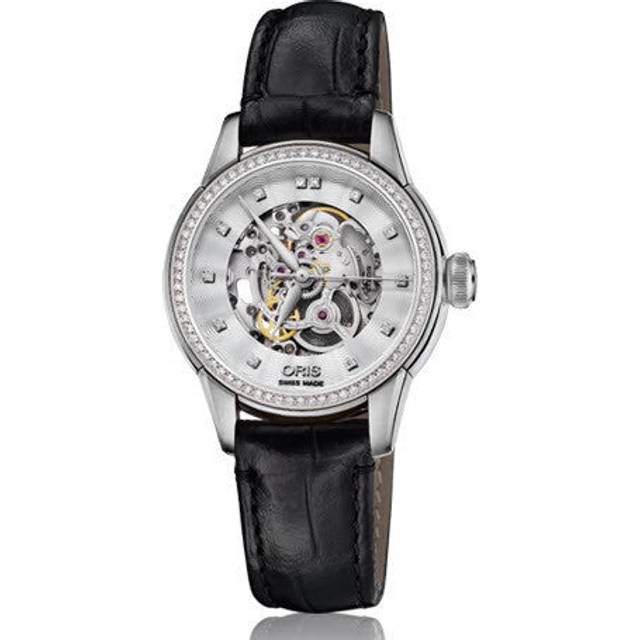Oris Watch Artelier Lady Skeleton Leather - Silver
