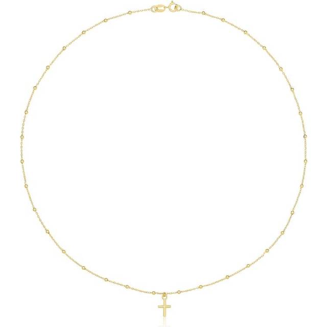 9ct Yellow Gold 16" Beaded Necklet With Miraculous NK437