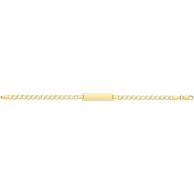 9CT Yellow Gold Curb Babies 6" ID Bracelet - BR245