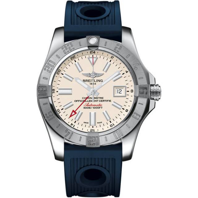 Breitling Watch Avenger II GMT Stratus Silver - Silver