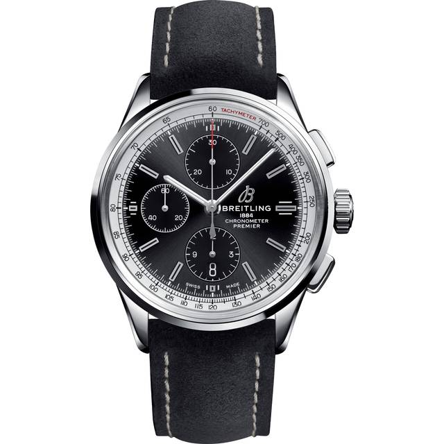Breitling Watch Premier Chronograph 42 Anthracite Nubuck Tang - Black