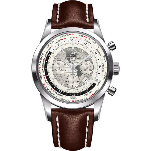 Breitling Watch Transocean Chronograph Unitime Polar White - White