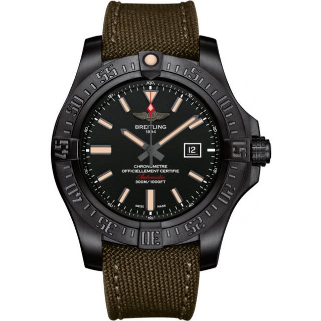 Breitling Watch Avenger Blackbird Military Tang Type - Black
