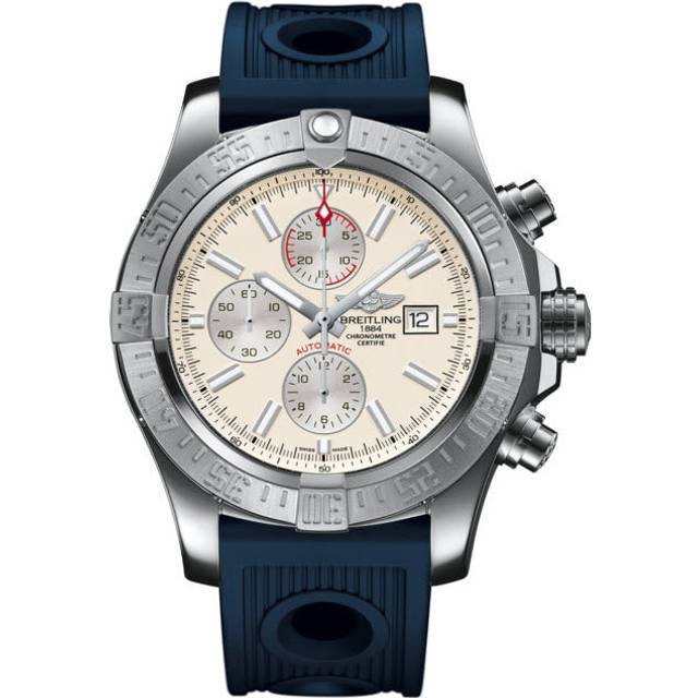 Breitling Watch Super Avenger II Steel Stratus Silver - Silver