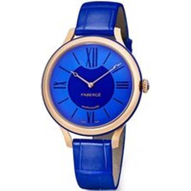 Faberge Flirt 18ct Rose Gold Blue Dial Watch