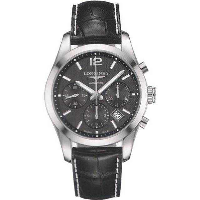 Longines Watch Conquest Classic Column Wheel Chronograph - Black