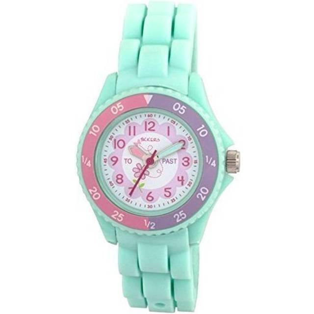 Tikkers children's time teachers aqua green silicone strap watch - ntk0004